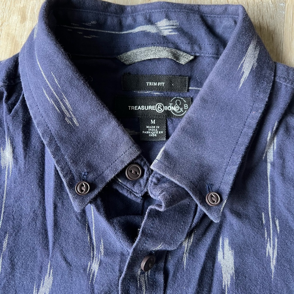 Treasure & Bond - Mens Trim Fit - Plaid Shirt - Size Medium